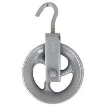 Roldana Polia Poço Ferro Fundido Com Alça Gancho 10Cm Biehl