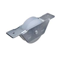 Roldana portao 2 1/2 pol nylon canal "v" c/ rolamento cavalete aco jocec