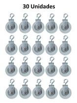Roldana Suspensão Granja Aviário 30 Unidades 40mm Nylon Com Gancho