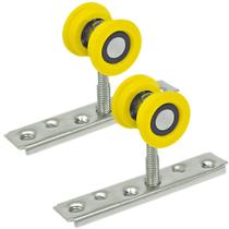 Roldana trilho Stanley reta com rolamento para porta até 40kg com 2 pçs