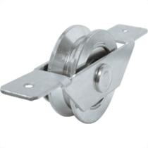 Roldana ''V'' Detoni Com Suporte Aberto+Rolamento 2'' - Kit C/2