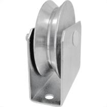 Roldana ''V'' Detoni Com Suporte Fechado+Rolamento 2.1/2'' - Kit C/2