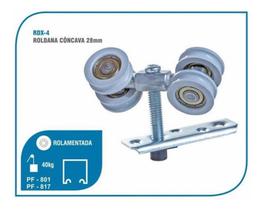 Roldanas Porta Correr De Madeira Concava 4 Rodas 1 Jogo