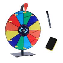 Roleta de Prêmios LRMBKM de 30cm com Suporte e Base Pesada - 12 Slots