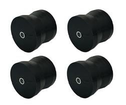 Rolete Borracha Eixo Metal Reboque Esteira Barco 62x71 4un.