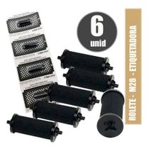 Roletes m28 com 06 unidades, refil, tinteiro para máquina de preço, etiquetadora Roletes m28 com 06 unidades, refil, tinteiro para máquina de preço, etiquetadora