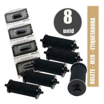 Roletes m28 com 08 unidades, refil, tinteiro para máquina de preço, etiquetadora Roletes m28 com 08 unidades, refil, tinteiro para máquina de preço, etiquetadora