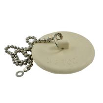 Rolha de borracha Danco 80783 Fit-All White com corrente