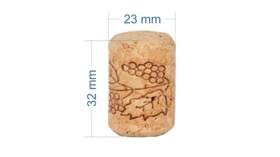 Rolha de Cortiça Cilíndrica Para Vinho 32x23 Com Desenho Rolha de Cortiça Cilíndrica Para Vinho 32x23 Com Desenho