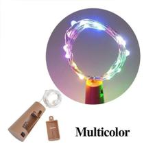 Rolha Fio LED Cordão Luz de Fada P/ Garrafa Decoração COLOR