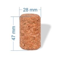 Rolhas De Cortiça 47 x 28 Pct 100 Un