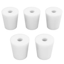 Rolhas de silicone Stonylab 4 , silicone natural, orifício de 8 mm, pacote com 5
