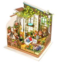 Rolife Dollhouse DIY Miniatura Set-Model Building Kit-Self Assembly Construction Fairy Playset-Home Decor-Christmas Birthday Gifts for Boys Girls Friends (Miller's Garden)