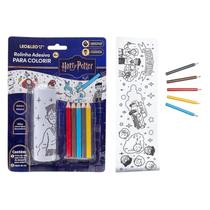 Rolinho Adesivo p/ Colorir Harry Potter + 5 Lápis de Cor