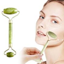 Rolinho Rolo Pedra Jade Massageador rejuvenescimento Facial Anti Rugas Rosto Natural Lift Relaxamento - XF