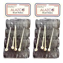 Rolinhos de cabelo ALAZCO Vintage Style XLarge com escova e 8 pinos Rolinhos de cabelo ALAZCO Vintage Style XLarge com escova e 8 pinos