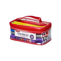 Rolinhos de cabelo Flexi Rods Red by Kiss Twist Foam, 36 unidades, 7 conjuntos