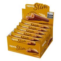 Rolinhos Wafer Trento Slim Caramelo 16x20g Rolinhos Wafer Trento Slim Caramelo 16x20g