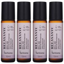 Roll-On Blend de Óleos Essenciais Relaxante 10ml - 4 unidades - Via Aroma