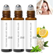 Roll-on para dentição VOKSODHCK 3 peças, alívio natural para bebês Roll-on para dentição VOKSODHCK 3 peças, alívio natural para bebês