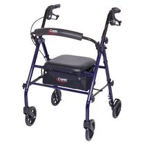 Rollator Carex de Aço com Assento - Suporta até 159kg (350 libras)