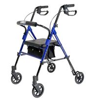 Rollator Lumex Set n' Go com altura ajustável com assento azul