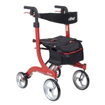 Rollator Walker Drive Medical Nitro DLX com assento vermelho