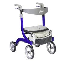 Rollator Walker Drive Medical Nitro DLX dobrável com assento azul