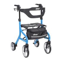 Rollator Walker Drive Medical Nitro Sprint com assento azul