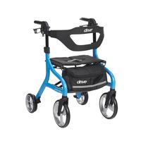 Rollator Walker Drive Medical Nitro Sprint com assento azul
