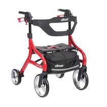 Rollator Walker Drive Medical Nitro Sprint com assento vermelho