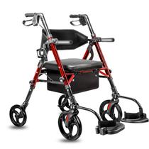 Rollator Walker FlyingJoy 2 em 1 com assento e encosto extra largo