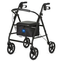 Rollator Walker Medline, alumínio leve, preto, 300 libras Rollator Walker Medline, alumínio leve, preto, 300 libras