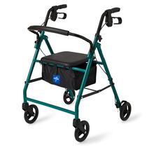 Rollator Walker Medline em alumínio com assento, capacidade de 250 kg Rollator Walker Medline em alumínio com assento, capacidade de 250 kg