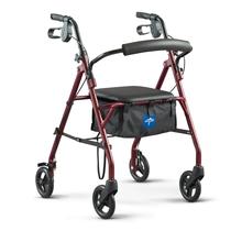Rollator Walker Medline Steel com assento de 160 kg de capacidade Rollator Walker Medline Steel com assento de 160 kg de capacidade