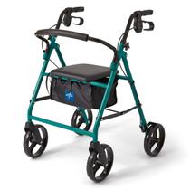 Rollator Walker Medline Steel Green com capacidade de 350 kg Rollator Walker Medline Steel Green com capacidade de 350 kg