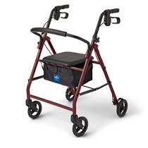Rollator Walker Medline Steel para mobilidade de adultos 160 kg