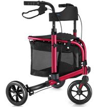 Rollator Walker WALK MATE de 3 rodas com assento para idosos magros