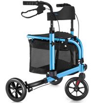 Rollator Walker WALK MATE de 3 rodas com assento para idosos magros