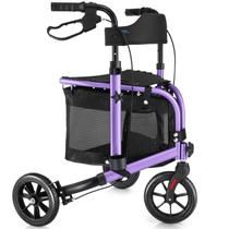 Rollator Walker WALK MATE de 3 rodas com assento para idosos magros