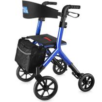Rollator Walker WALK MATE para idosos de 5,3 a 7 pés de altura azul Rollator Walker WALK MATE para idosos de 5,3 a 7 pés de altura azul