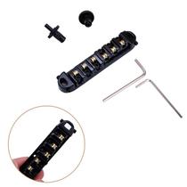 Roller Saddle Locking Tom Black Chrome Bridge Fit for Electric Guitar - Black