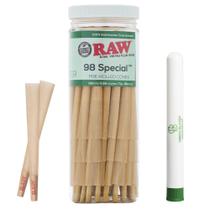 Rolling Papers RAW 98 Special, pacote com 50 pontas, totalmente naturais Rolling Papers RAW 98 Special, pacote com 50 pontas, totalmente naturais