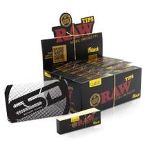 Rolling Tips RAW Black - Caixa com 50 Pacotes (2500 Pontas)