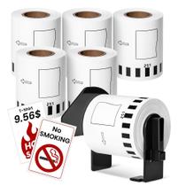 Rollo de Etiquetas MarkDomain DK-2251 Negro/Rojo para Brother QL