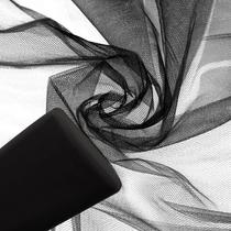 Rollo de tul negro de tela 137 cm x 91 m poliéster