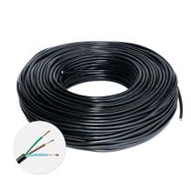 Rolo 10 Metros Cabo Elétrico PP 3 X 1mm Preto Original 3 Vias P/ Extensão