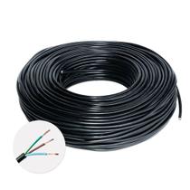 Rolo 10 Metros Cabo Elétrico PP 3 X 1mm Preto Original 3 Vias P/ Extensão Rolo 10 Metros Cabo Elétrico PP 3 X 1mm Preto Original 3 Vias P/ Extensão