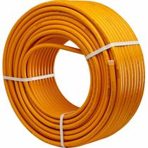 Rolo 10 Metros Tubo PEX GÁS Multicamadas Mangueira PEX GÁS 16mm Amarelo UV