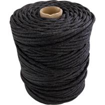 Rolo 100 m Corda Trançada Poliéster Virgem Oleada 10mm Preta